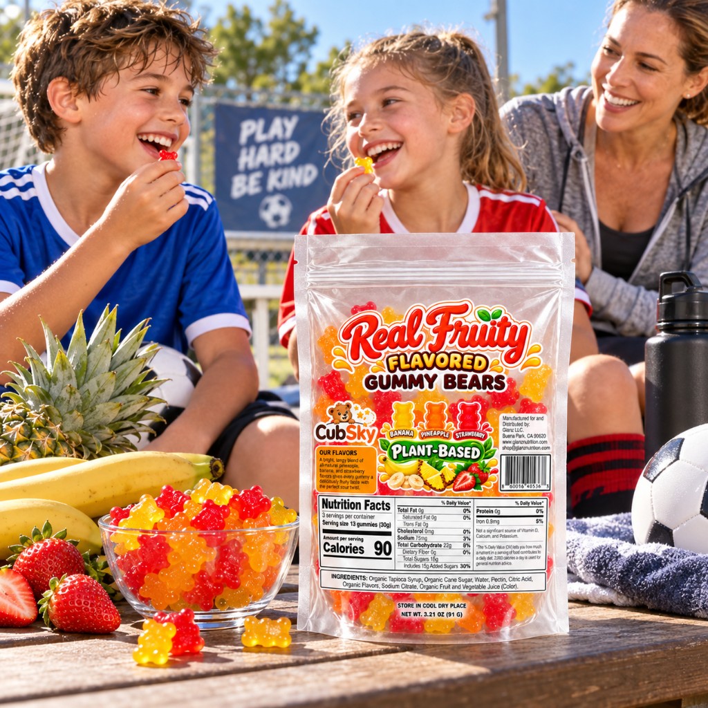 CubSky plant-based fruity gummy bears